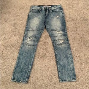 EXPRESS Men's ALEC Super Skinny Distressed jeans